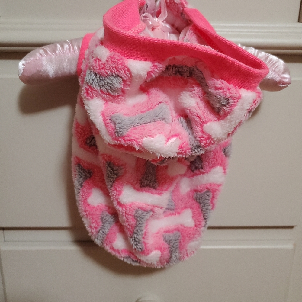 Pink dog hoodie